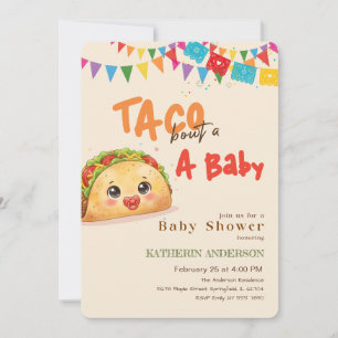 Invitation Jolie Fête Mexicaine de Taco pour la Naissance de