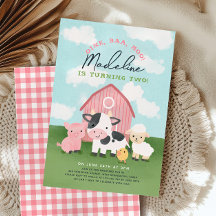 Jolie fille aux animaux de la ferme Barnyard 2e an