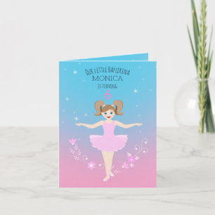 Invitation Jolie fille Ballerine Fête d'anniversaire