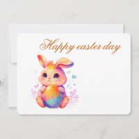 Invitation jolie lapin de Pâques pour filles – Œuf