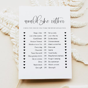 Invitation JOLIE Minimal Voudrait-Elle Plutôt Fête des mariée