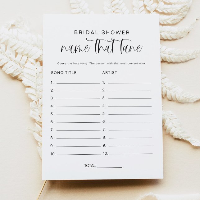 Invitation JOLIE Nom Moderne Qui Tune Fête des mariées Jeu (Créateur téléchargé)