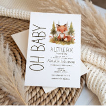 Jolie petite plaid renard Oh Baby Shower