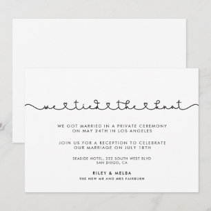 Invitation Jolie police de cœur connectés Nous avons noué le 