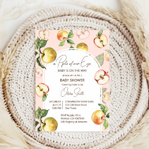 Invitation jolie pomme de notre Baby shower oculaire