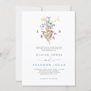 Invitation Jolie prairie de fleurs sauvages printanières Jard