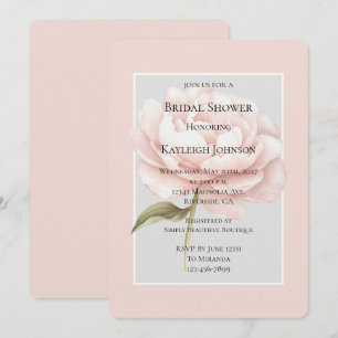 Invitation Jolie Rose Blanche Rose Fleur Mariage 
