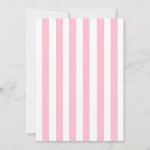 Invitation Jolie rose rayée pour la douche de mariée