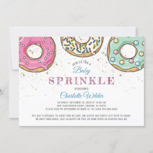 Invitation Jolie sauterelle moderne Donut Baby