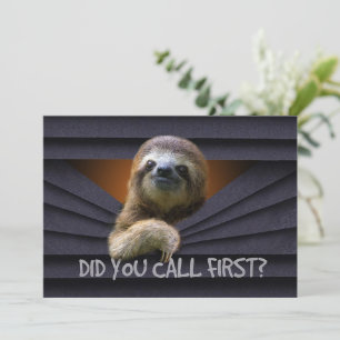 Invitation Jolie Sloth Avez-Vous Appelé Le Premier Rideau Mét