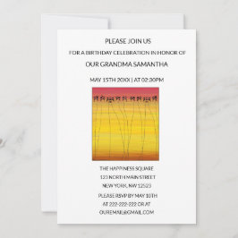 Invitation Jolie Tropical Summer Sunset Anniversaire