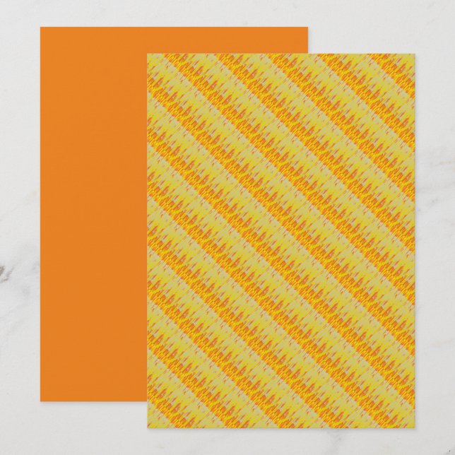 Invitation Jolies couleurs chaudes jaune citron rose orange (Devant / Derrière)
