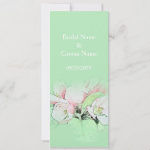 Invitation Jolies fleurs de pommier roses dans un mariage ver