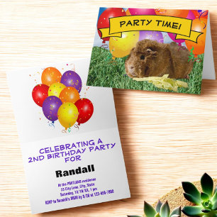 Invitation Jolis ballons pour l'anniversaire des enfants avec