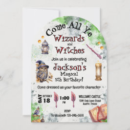 Invitation Jolis magiciens et sorcières magiques