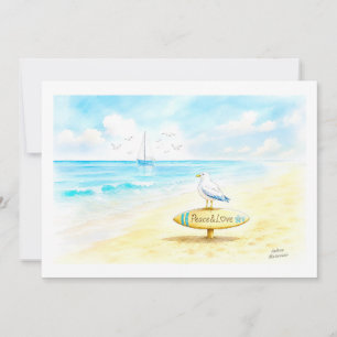 Invitation Jon Seagull - Paix & Amour