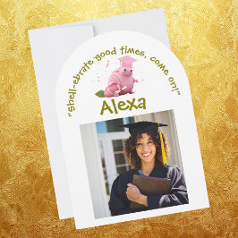 Invitation Jote Funny Snail Photo Party Graduation