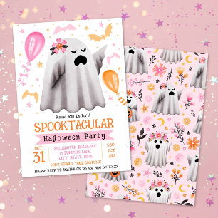Invitation Jote Ghost Spooktacular Kids Halloween Party