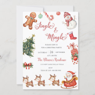 Invitation Jote Jingle & Mingle Red Christmas Party