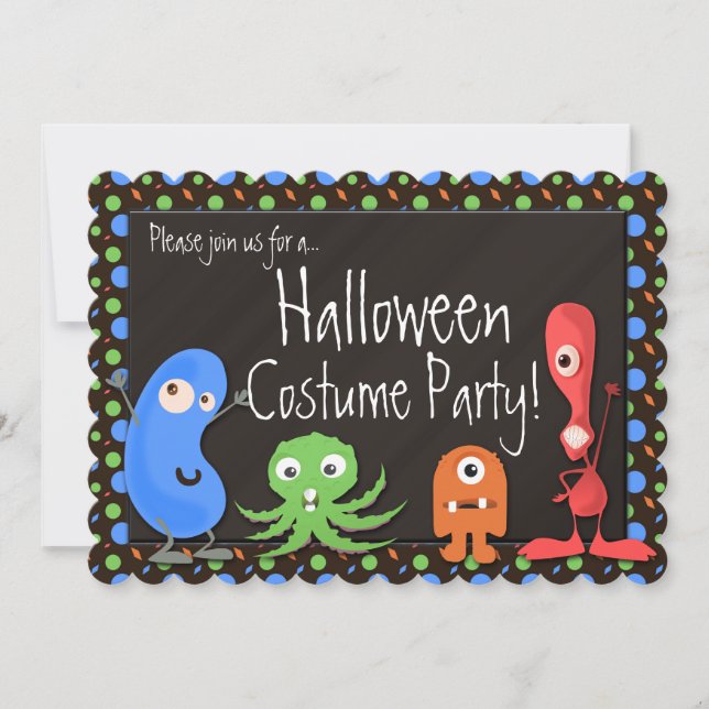Invitation Jote Monster Kids Halloween Costume Party (Devant)