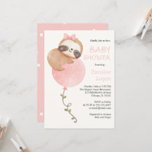Jote Sloth Baby Girl Baby shower