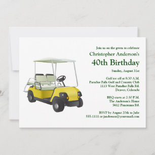 Invitation jouante au golf d'anniversaire de golf
