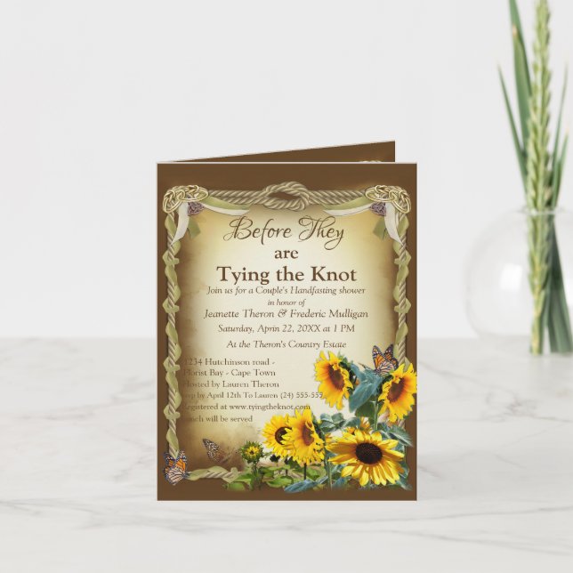 Invitation Jouer la douche à deux noeuds (Devant)