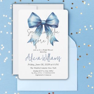 Invitation Jouer le noeud quelque chose de bleu Fête des mari