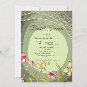 Invitation Jouer Vert & Lady-bird