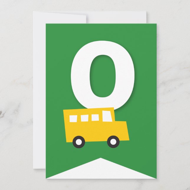 Invitation Jouets de garçons Transport Bonne bannière de fête (Devant)