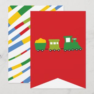 Invitation Jouets de garçons Transport Bonne bannière de fête