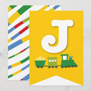 Invitation Jouets de garçons Transport Bonne bannière de fête