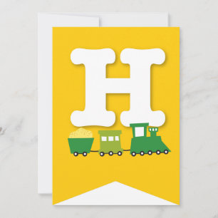 Invitation Jouets de garçons Transport Bonne bannière de fête