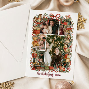 Invitation Jouets de Noël fantaisistes de conte de fées vinta