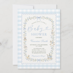Invitation Jouets pour bébé garçon Fleurs Grandmillénaire Bab