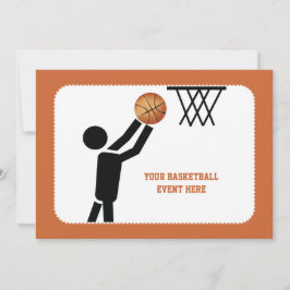 Invitation Joueur de basket-ball avec balle personnalisée