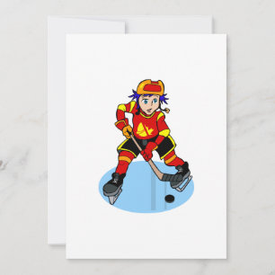 Invitation Joueur de hockey sur glace
