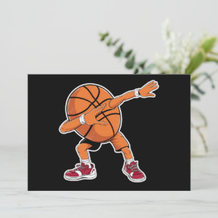 Invitation Joueur de sport drôle de balle de basketball Dabbi