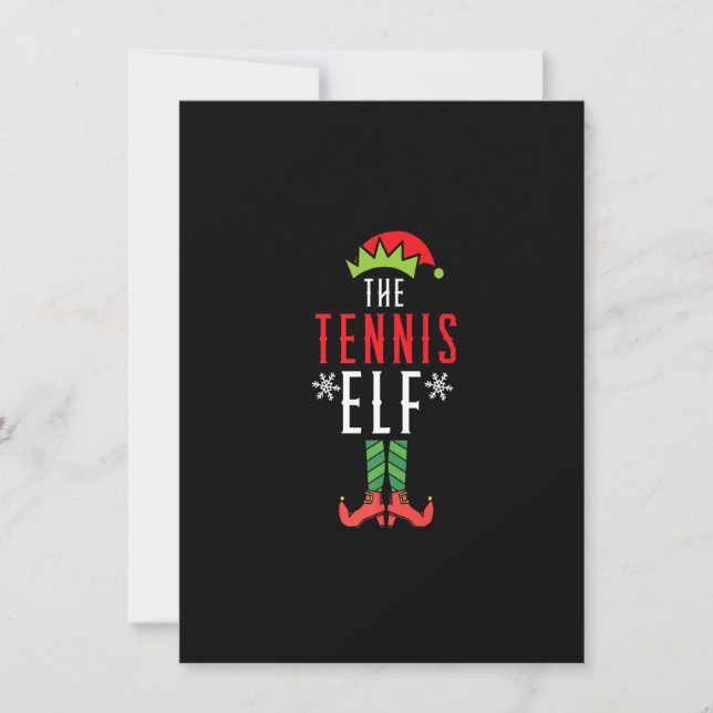 Invitation Joueur de tennis Elf Joyeux Noël (Devant)