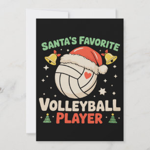 Invitation Joueur de volley-ball préféré du Père Noël Noël Xm