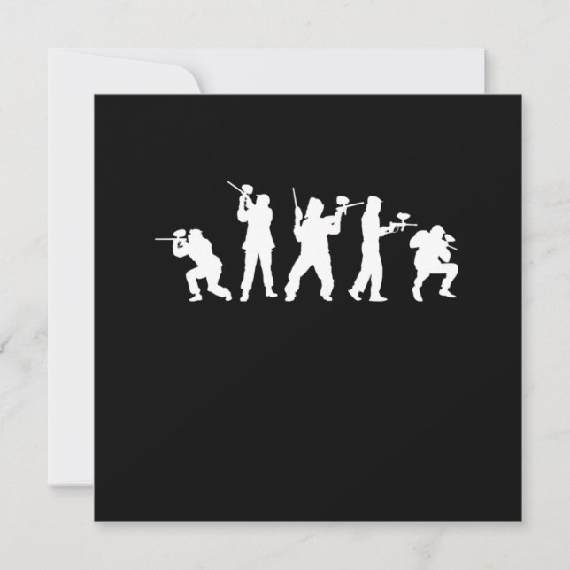 Invitation Joueurs de Paintball Marqueur de Paintball Pistole (Devant)