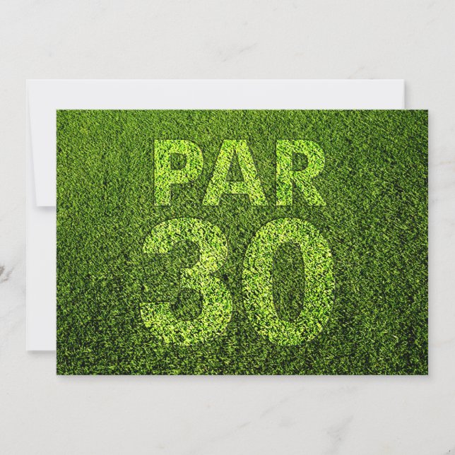 Invitation Jouez au golf la 30ème fête d'anniversaire (Devant)