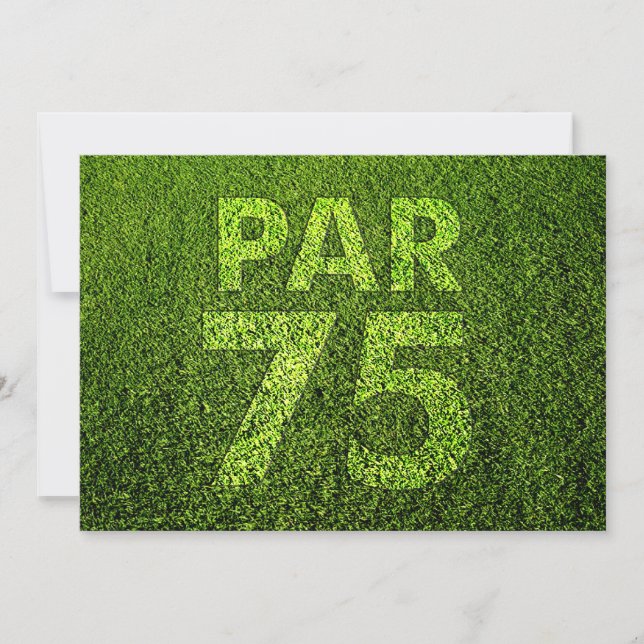 Invitation Jouez au golf la soixante-quinzième fête (Devant)