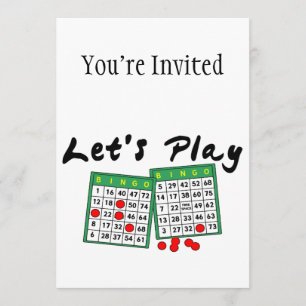 Invitation Jouons au bingo