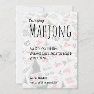 Invitation Jouons au Mahjong