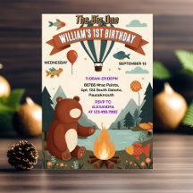 Jour Brown Fun Fish Boy Cute Baby Bear 1er Anniver