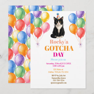Invitation Jour d'adoption Fête d'adoption Chat Smoking Pet