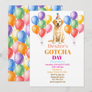 Invitation Jour d'adoption Fête d'adoption Labrador Chien Ani
