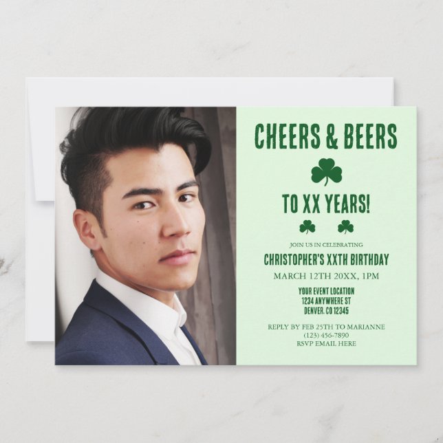 Invitation Jour d'anniversaire de la bière et de la bière (Devant)