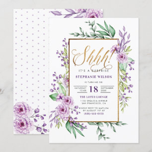 Invitation Jour d'anniversaire de la surprise de la couleur d
